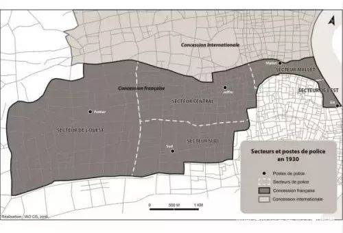 西区（Secteur de l’ouest）、中区（Secteur central）以及南区（Secteur sud）就是法租界第二次扩界夺取的地盘